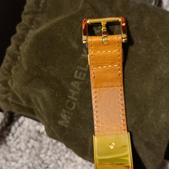 Michael Kors Pave Padlock Leather Bracelet, Golden - Picture 8 of 11